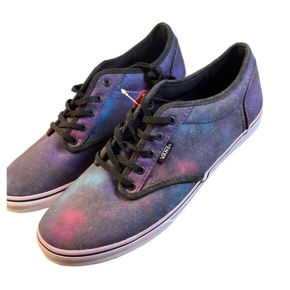Vans NEW Atwood Low Profile Multicolor Cosmic Galaxy Print Lace Up Shoes Sz 9.5 - Picture 2 of 7